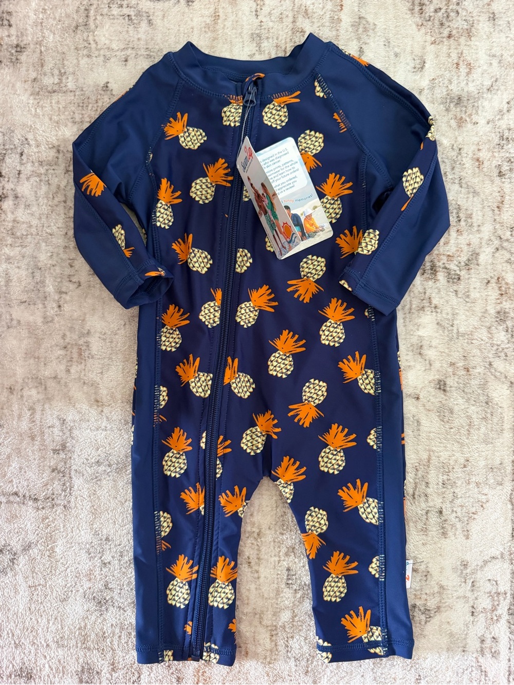NWT SwimZip Pineapple Dreams Sunsuit 6-12M Baby Rash Guard Swimsuit